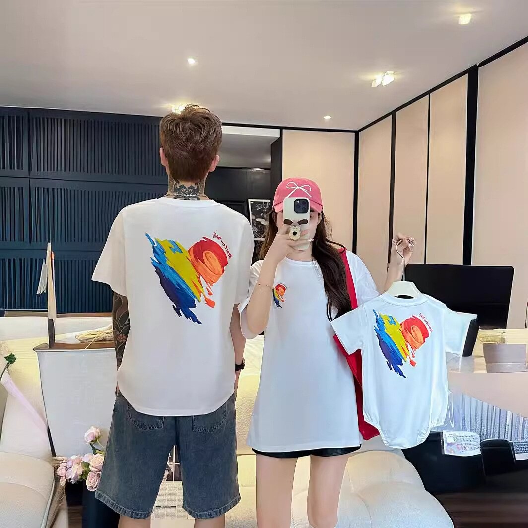 2026新款特别的亲子装夏装一家三口四口婴儿夏季母子母女短袖T恤