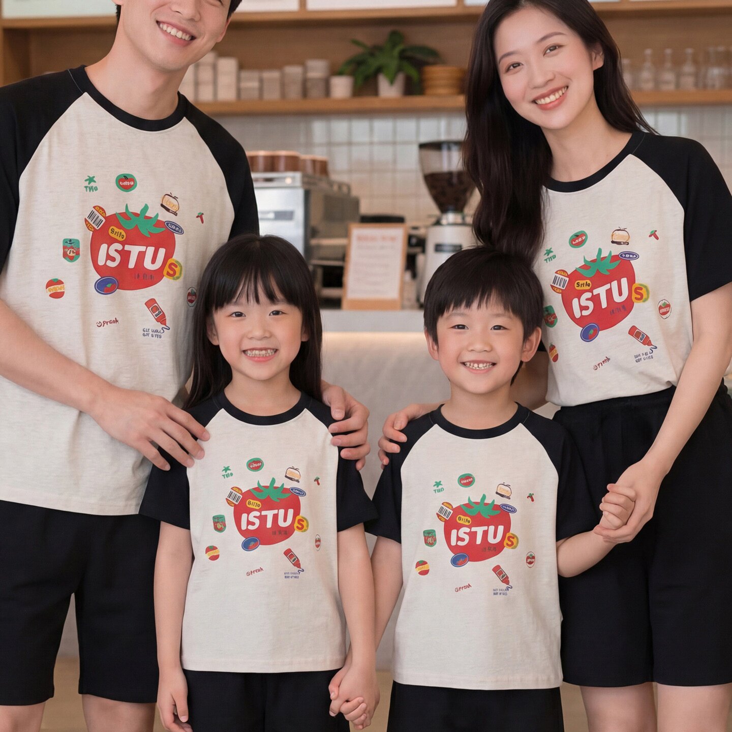 2026新款夏季亲子装一家三四口套装韩版时尚母女家庭装全家装一件