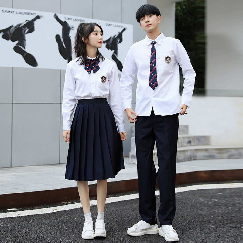 2026新款校服套装学院风衬衫百褶裙校园风初中生高中生运动会合唱