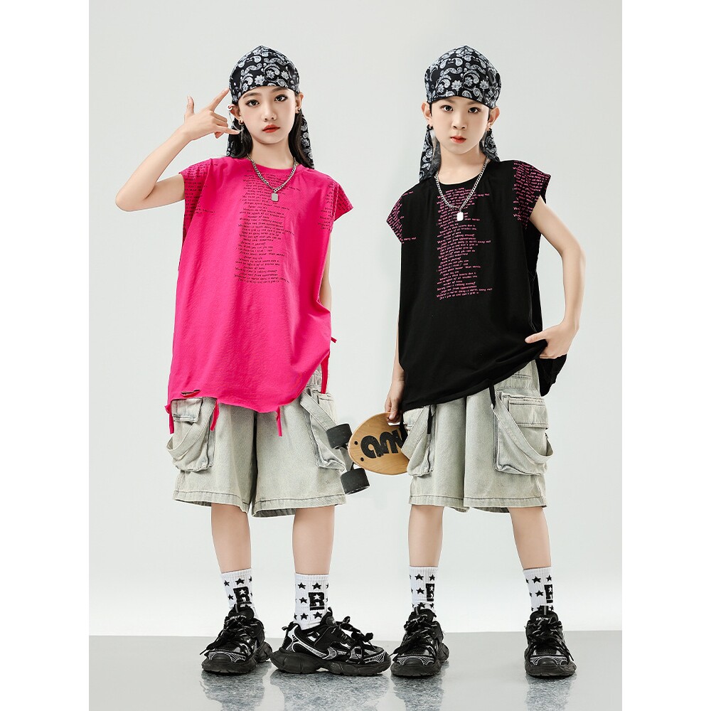 2026新款儿童街舞潮服演出服hiphop少儿架子鼓潮酷服装男女