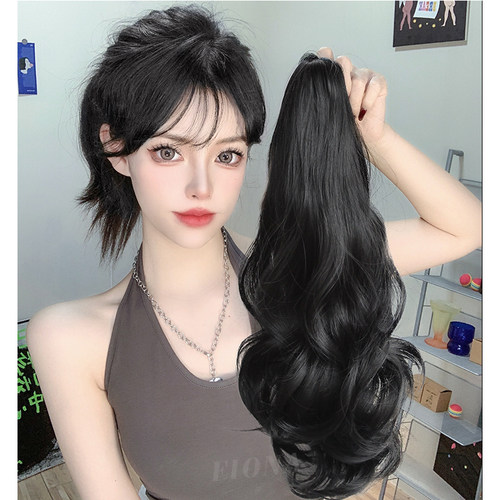 马尾假发女抓夹式大波浪高马尾自然网红辫子长卷发假马尾长发假发