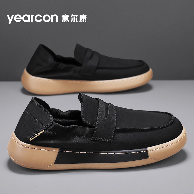 意尔康旗舰正品男鞋休闲帆布鞋