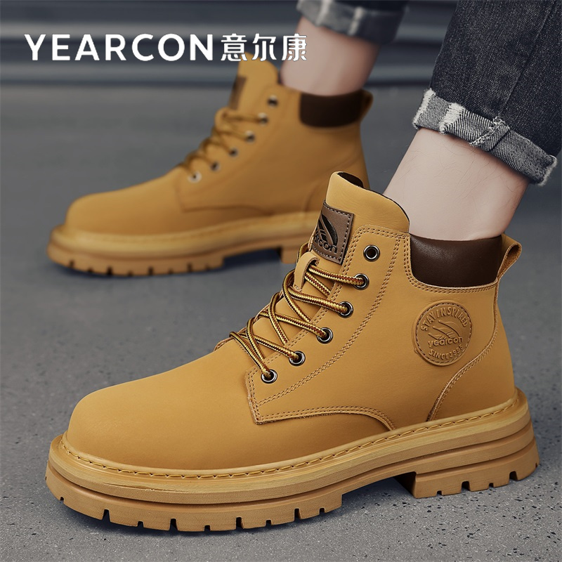 意尔康大黄靴男马丁靴官方旗舰店