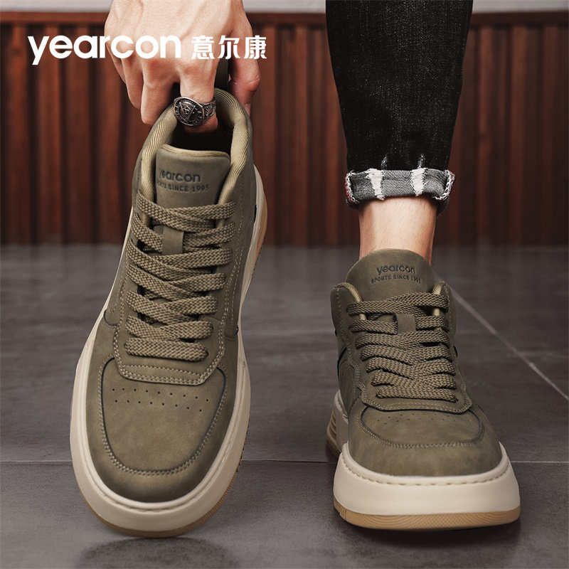 意尔康男鞋2026新款春秋冬季加绒东北大棉男士运动鞋高帮休闲板鞋
