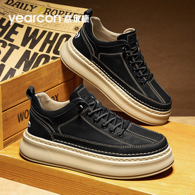 意尔康男鞋2026新款春秋冬季超火爆款一脚蹬小白鞋男士休闲板鞋潮,流行男鞋,休闲板鞋,淘宝优惠券,粉丝福利购,淘宝优惠卷