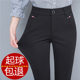 宽松高腰弹力中老年妈妈直筒纯色长裤 加绒加厚中年女裤 外穿大码 子