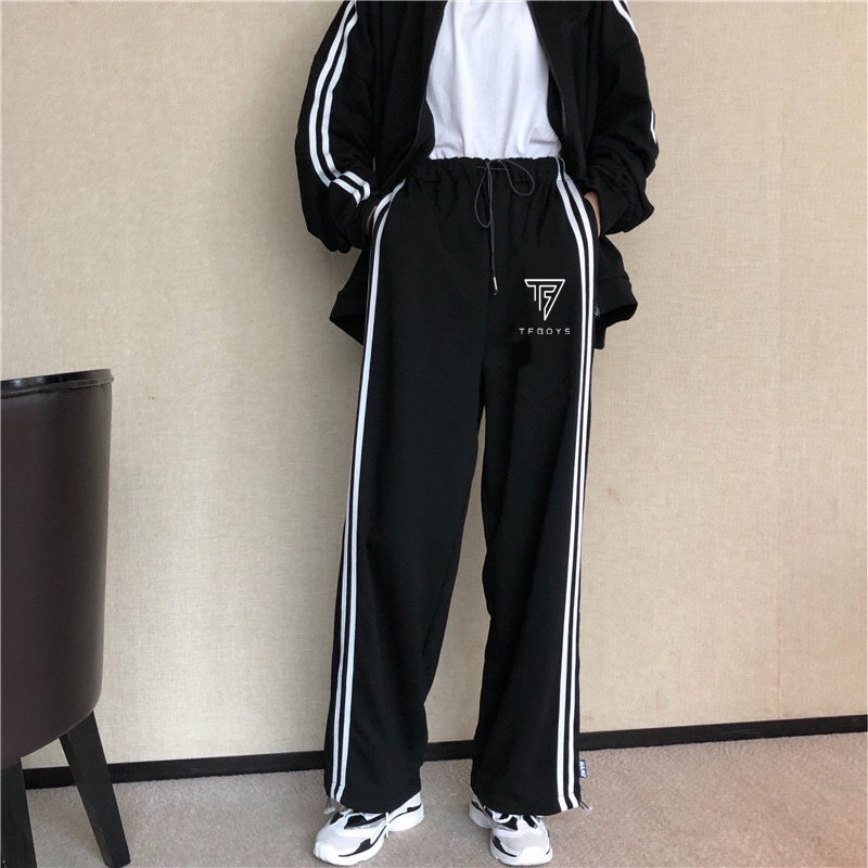 tfboys同款裤子王俊凯应援休闲长裤易烊千玺王源学生运动束脚裤女