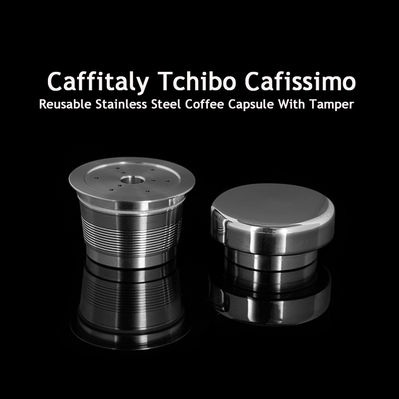 兼容caffitaly胶囊咖啡机浓缩不锈钢咖啡重复胶囊壳粉锤套装