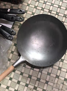 香港陈枝记正品中式圆底铁锅