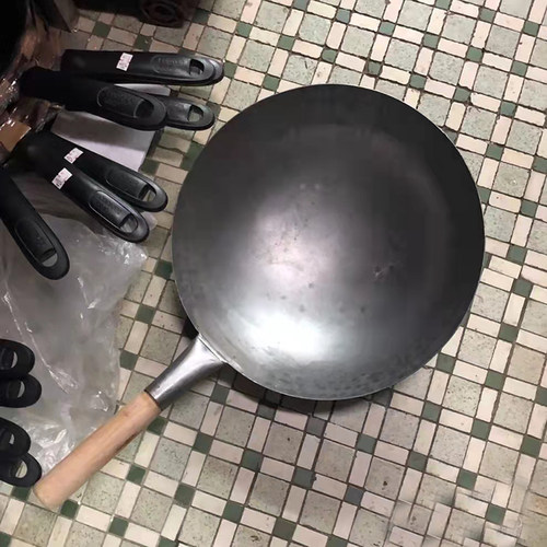 香港陈枝记正品中式圆底铁锅