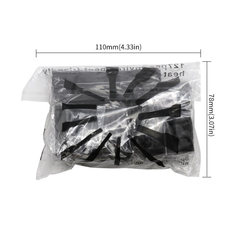 黑色热缩管套装127pcs环保y热缩套管电线保护套管家用热缩套管组