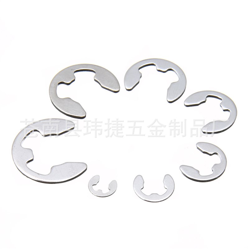 120pcs/200PsCS盒装不锈钢E型开口卡簧卡圈 开口挡圈