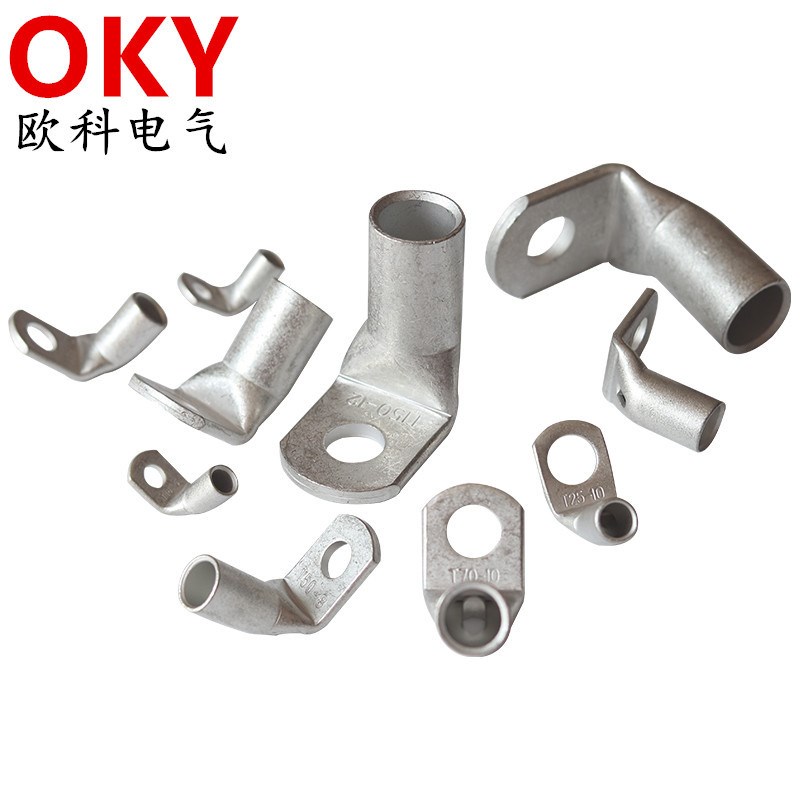 90度T直角折弯紫铜管端子T90-6-4铜鼻子T6-5大电流S铜鼻SC6-6线耳