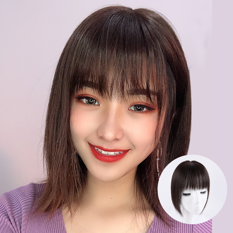 空气刘海假发女发片头顶假发片遮白发自然无痕蓬松刘海真发补发片|ruв категории кондиционер для волос/парик, парик, 刘海片 - от Buy2taobao.com для оказания профессиональной услуги покупки агента Taobao
