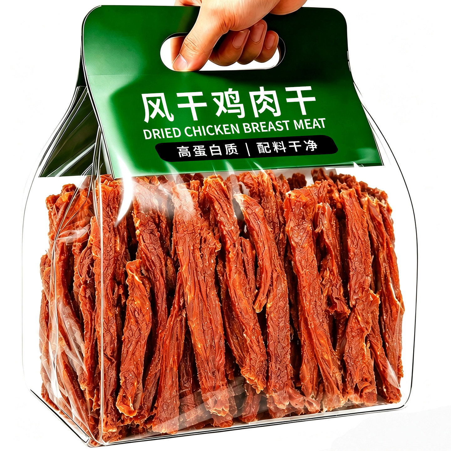 风干鸡胸肉干解馋零食250g大分量图片