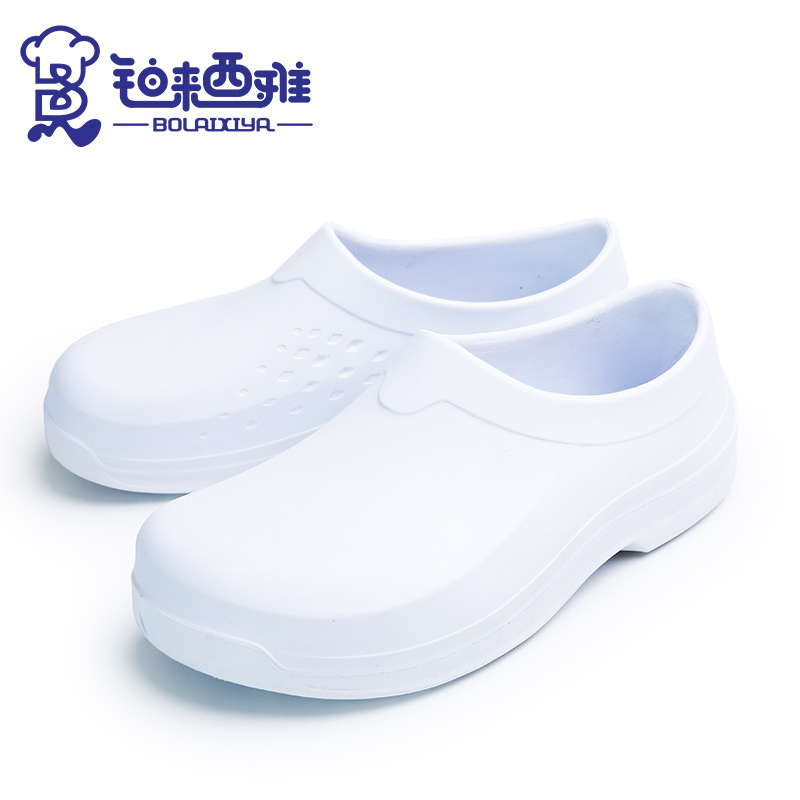 Nhà máy điện tử PLA Xiya Phòng điều hành Nhà máy dược phẩm Giày làm việc Thực phẩm Giày mũi nhọn 20116A dép đầu bếp 	giày bảo hộ đi trong bếp	