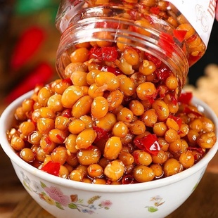 腊八豆湖南特产豆豉酱农家自制香辣豆鼓拌饭酱调味酱下饭菜豆瓣酱