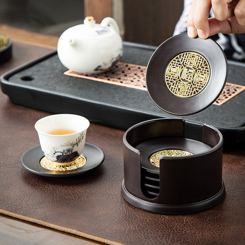 电木茶道杯垫茶杯托功夫茶具配件