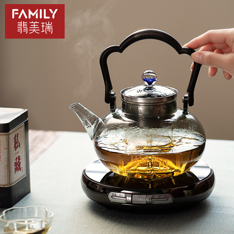 煮茶壶2026新款办公室静音高硼硅耐高温全玻璃煮茶器泡茶家用养生