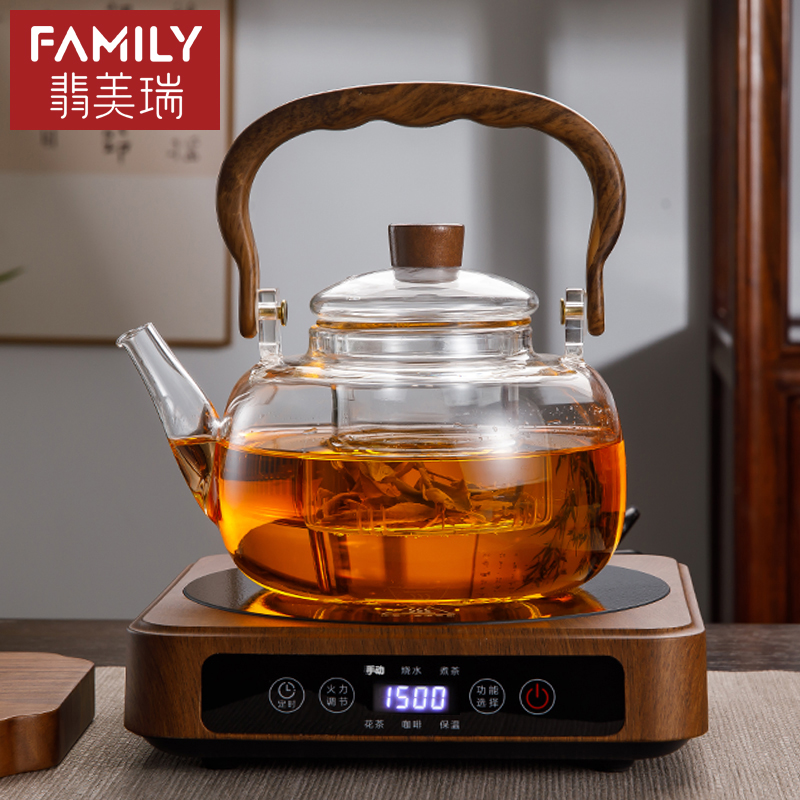 玻璃茶壶烧水壶电陶炉煮茶炉套装耐高温新款泡茶家用提梁壶高硼硅