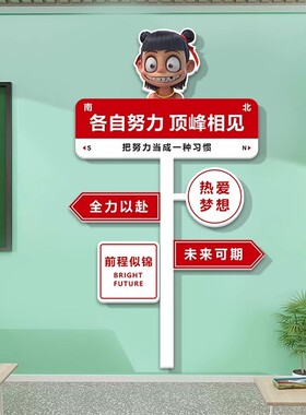 班级布置教室装饰开学黑板报素材文化哪吒墙贴初中考自习励志标语