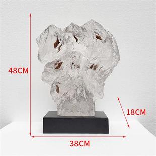 简约现代人造水晶柜台石头工艺品摆件空间陈设摆饰摆件