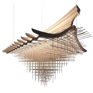 售楼部酒店大堂吊灯设计师屋顶吊灯工厂大型酒店非标工厂吊灯