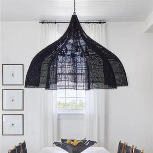 皇妻侘寂风藤编吊灯日式 民宿卧室客厅茶室灯东南亚餐厅饭店灯具