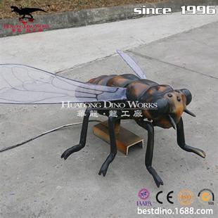 大号仿真昆虫模型制作工厂仿真机械电动禅蜻蜓蝴蝶昆虫组合.