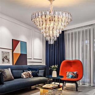 后现代轻奢大厅吊灯餐厅别墅公寓轻奢水晶吊灯大厅餐厅灯