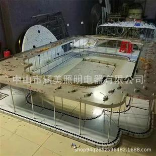 现代酒店大堂售楼部沙盘会所别墅大型水晶灯厂家非标工程水晶灯