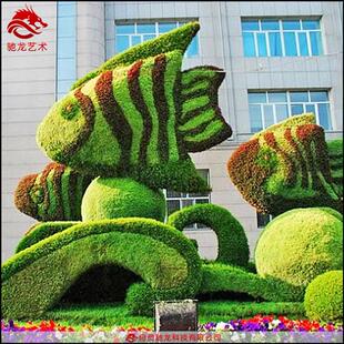 贵州景观草雕定制公园楼盘五色草园艺造景定做真草国庆雕塑美陈