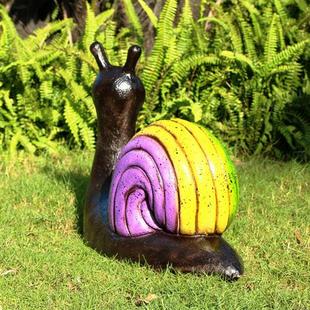 花园林庭院景观动物蜗牛摆件创意商场工艺装 饰品摆设树脂工艺雕塑