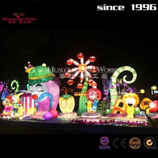 年兔年春节圣诞节彩灯会展览卡通人偶草坪亮化大型摆件美陈.