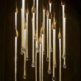 酒店大堂售楼部沙盘灯飘带灯别墅创意灯饰宴会厅造型艺术吊灯