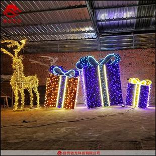 楼盘商场造型新年彩灯灯光装 饰圣诞节灯光秀夜游迎春灯饰定制