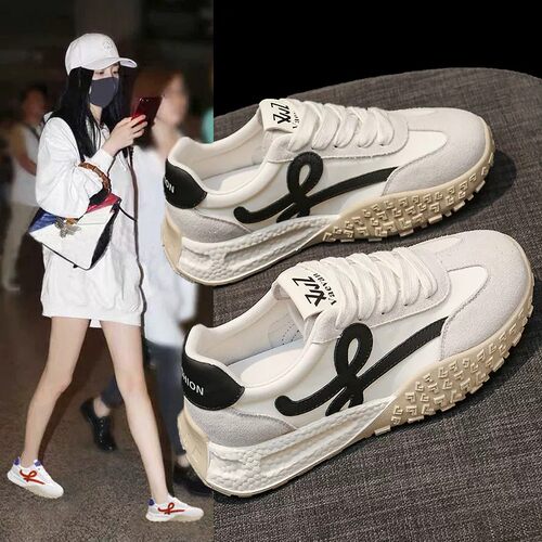 踩屎感女款德训小白鞋2026春秋