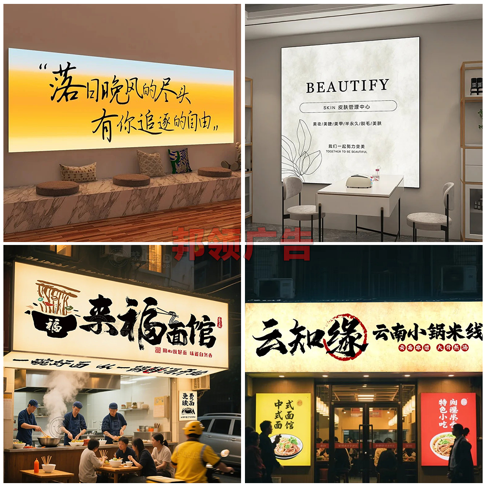 软膜卡布灯箱广告牌灯箱定制