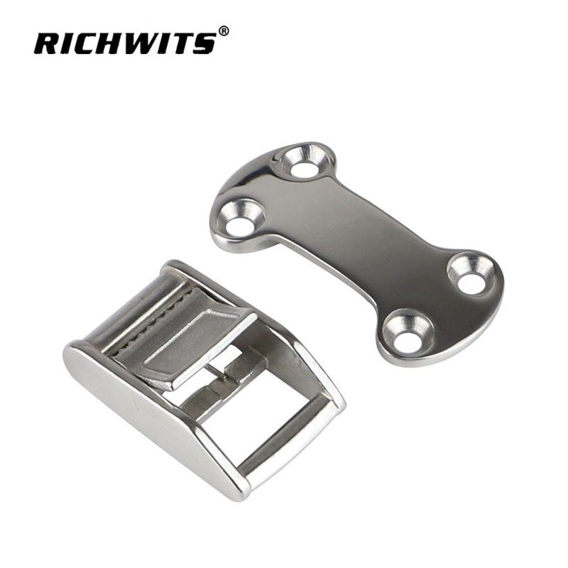 不锈钢304 316镜面抛光固板 锌扣I织带压板 压扣 冷藏箱固扣