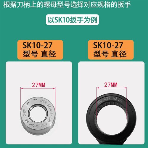 SK扳手 螺帽扳手 轴承滚珠扳手GSK10/16 27/27.T5/30/40刀柄