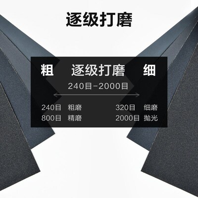 工具DL5d07080砂纸800目10张两用砂纸打磨五金玉石古玩木工
