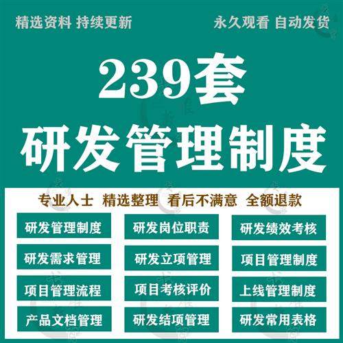 公司研发g管理制度岗位职责绩效考核项目立项测试上线管理方案表