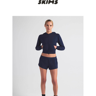 Skims短款拉链外套卫衣帽衫 COTTON JERSEY 薄款拉链外套卫衣帽衫