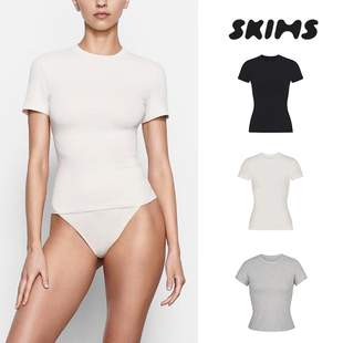 【国内现货】skims短袖易梦玲同款cotton jersey塑身衣棉上衣T恤