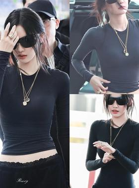 现货skims长袖宁艺卓同款Fits everybody上衣打底T恤女