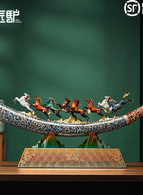 八骏雄风铜马摆件乔迁开业礼物