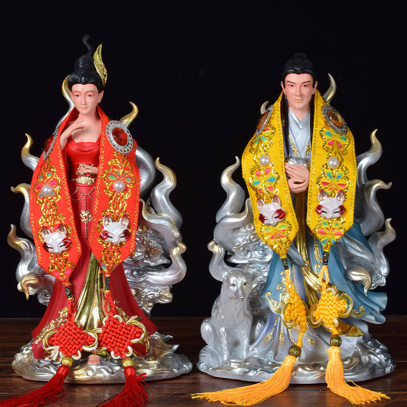 佛像霞披佛衣披肩凤冠霞帔仙家神像专用衣服帽子头冠佛像披风摆件