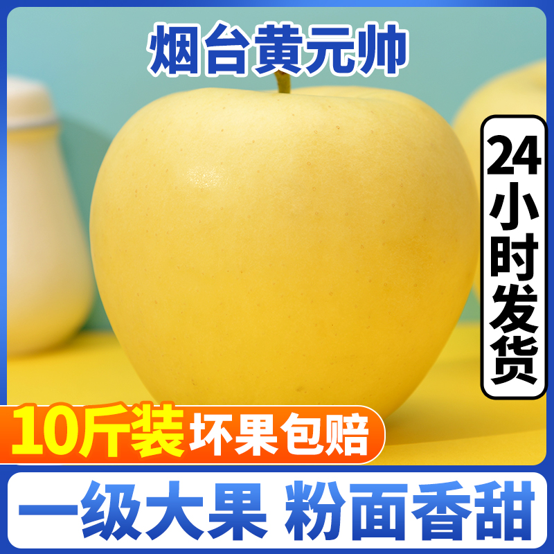 黄元帅苹果黄金帅水果10斤新鲜粉面甜黄香蕉烟台苹果当季整箱平果