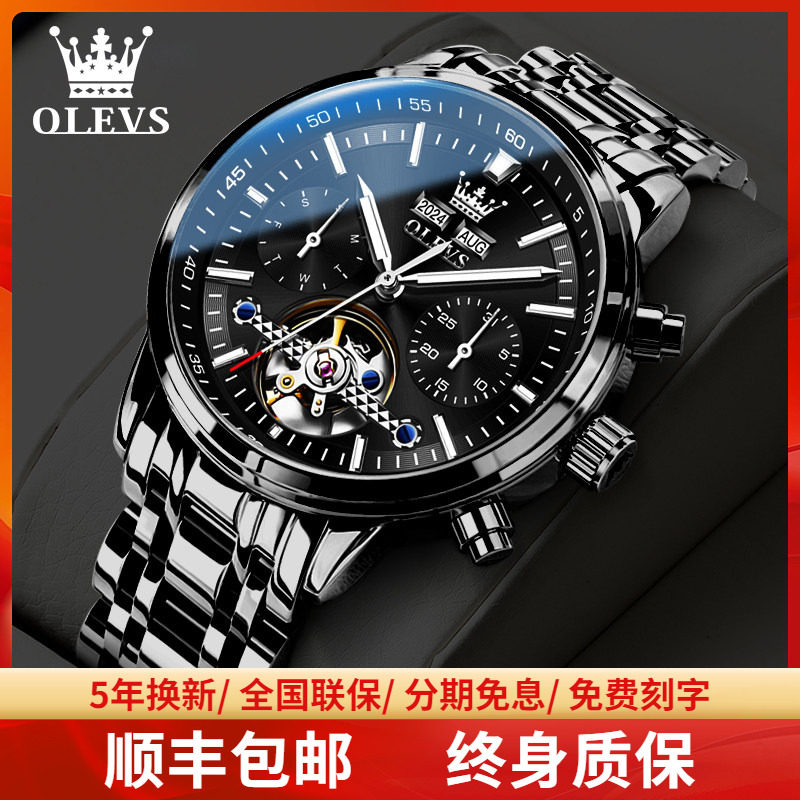 【黑武士】镂空男士机械表