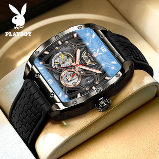 自动机械表镂空夜光潮流品牌男表 手表男款 正品 花花公子黑武士男士